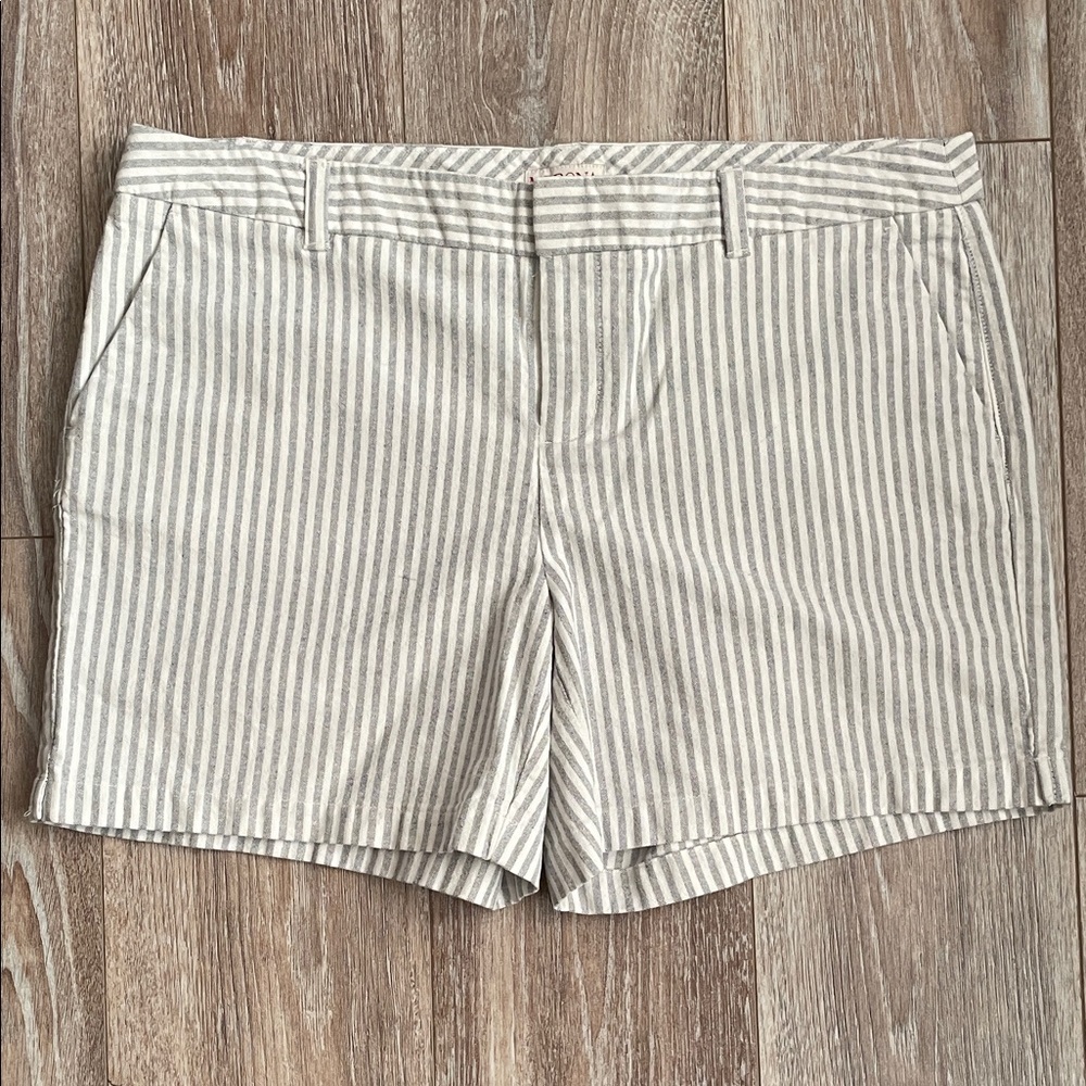 Merona Blue and White Women’s 14 Bermudas Casual Summer Shorts